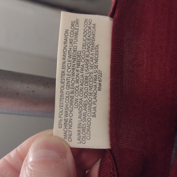 Women's Bobbie &brooks plus size 1X Lace Up Neckline Tunic Top - Picture 7 of 7